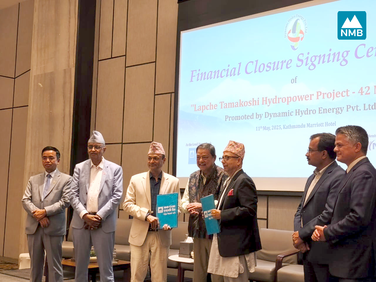 एनएमबि बैंकको अगुवाइमा लाप्चे तामाकोशी जलविद्युत आयोजना तथा चेपे खोला क्यास्केड जलविद्युत आयोजनाको वित्तीय व्यवस्थापन